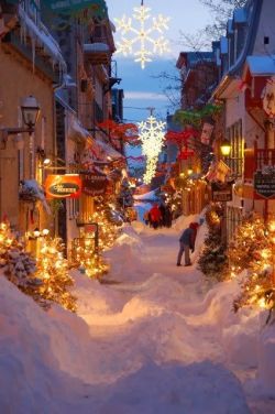 bluepueblo:  Snow Street, Quebec City, Canada photo via nadine   15/12/13