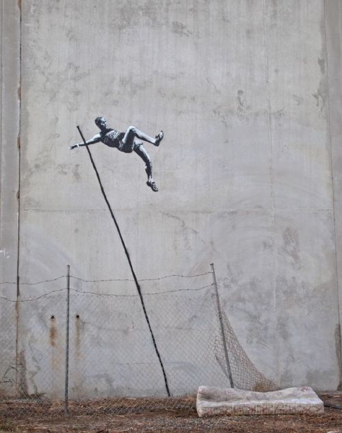Porn photo The great escape (street art by Banksy)
