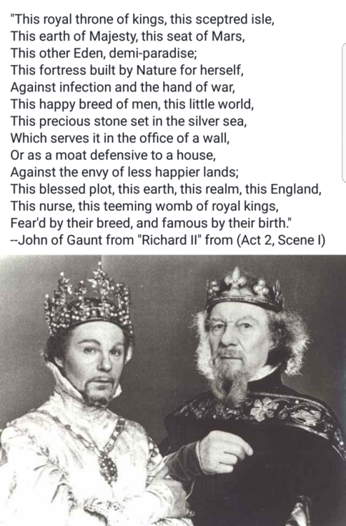 allthingshakespeare:Photo: Derek Jacobi as King Richard II (left) with John Gielgud as John o’