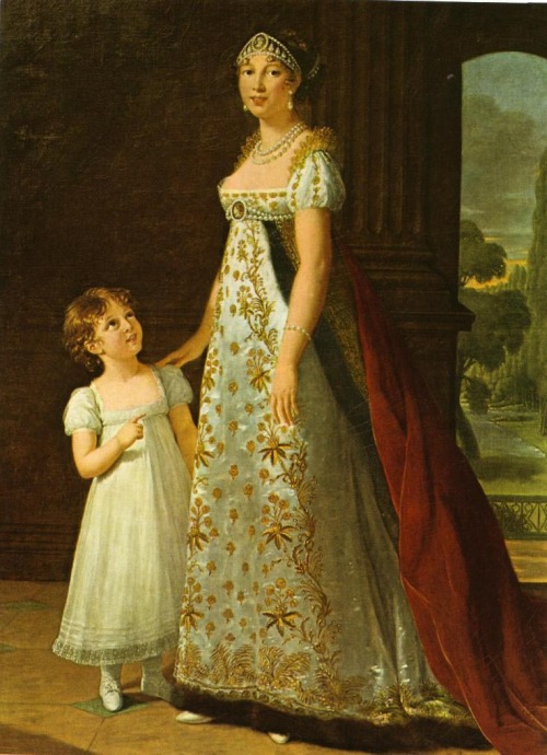 Portrait of Caroline Murat with her daughter, Letizia, 1807, Louise Elisabeth Vigee Le BrunMedium: o