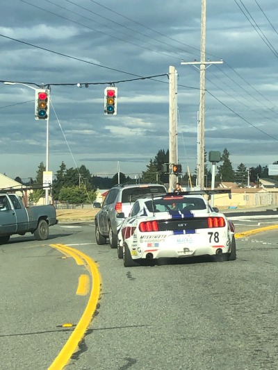 Just spotted this bad boy rolling through town, I honestly hate spoilers but this dudes mustang is tricked out 