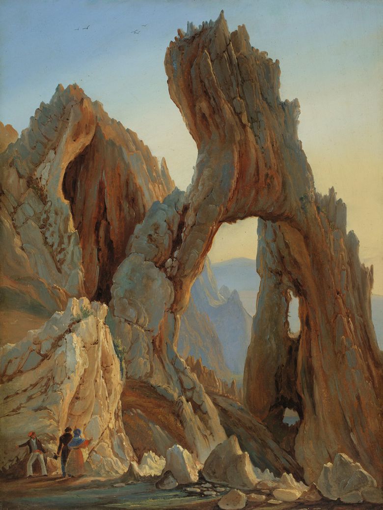 fleurdulys:  Arco naturale, Capri - Thomas Fearnley  1833 