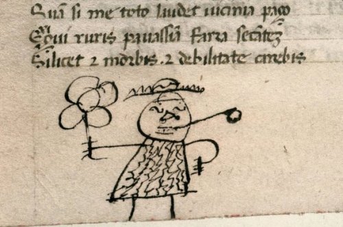 {This is so interesting to me - textbook doodles made by bored students from 800 years ago! Medieval