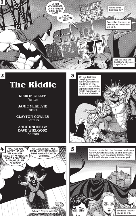 cherrymov: why-i-love-comics: Batman: Black & White #5 - “The Riddle” (2021)written by Kieron Gi