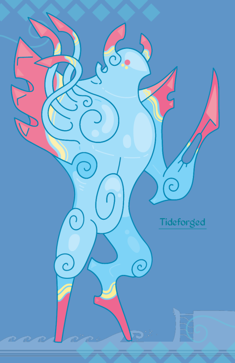 Hiraeth Creature #1177 - Tideforged“The land of Hiraeth is known for its balance and guidance— folk,