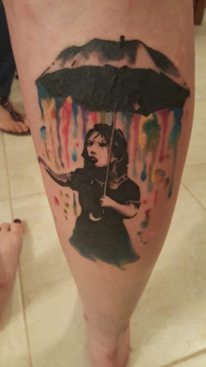 tattoosnyc:  Banksy Nola Girl, Ricky Thompson, Big Easy Tattoo, New Orleans La http://ift.tt/1Hnmkp6 