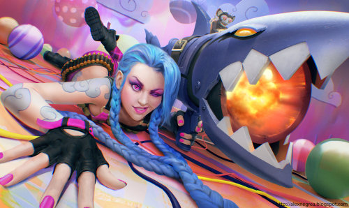 theriotleague:Jinx - League of Legends @Riot contest by alexnegrea