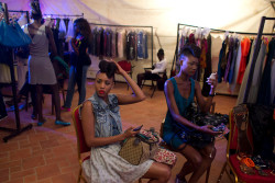 Backstage at Dakar Fashion week,June 2013