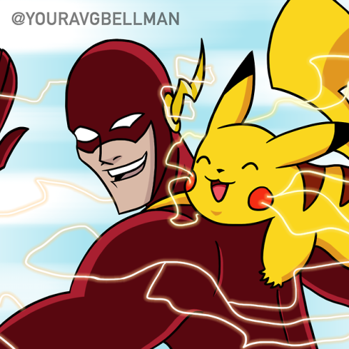 “The Flash and Pikachu” by Justin Bellman