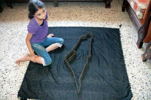standwithpalestine:This little Palestinian girl collected Israeli bullets from around her home and c