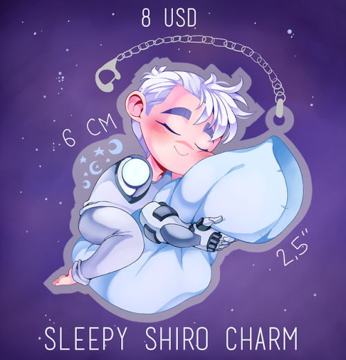 prllnce: sleepy shiro charms are now up for preorder in my store! preorders close on sept 24th. rebl