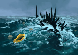 tohdaryl:  Sea monster illustration done during the livestream. 