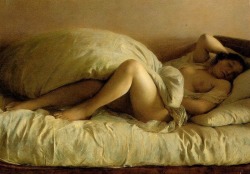 bearded-architect:  Slumbering Woman (1849) | Johann Baptist Reiter