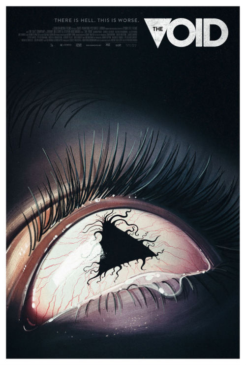 brokehorrorfan:  A trio of great The Void posters designed by Gravillis Inc were released to celebrate the film arriving on VOD via Screen Media Films. Watch the trailer here. The ‘80s-style horror film  is written and directed by Jeremy Gillespie and