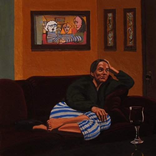 nocturnalpicnic:wine and pajama time 2013 michael pontieri 21x21cm