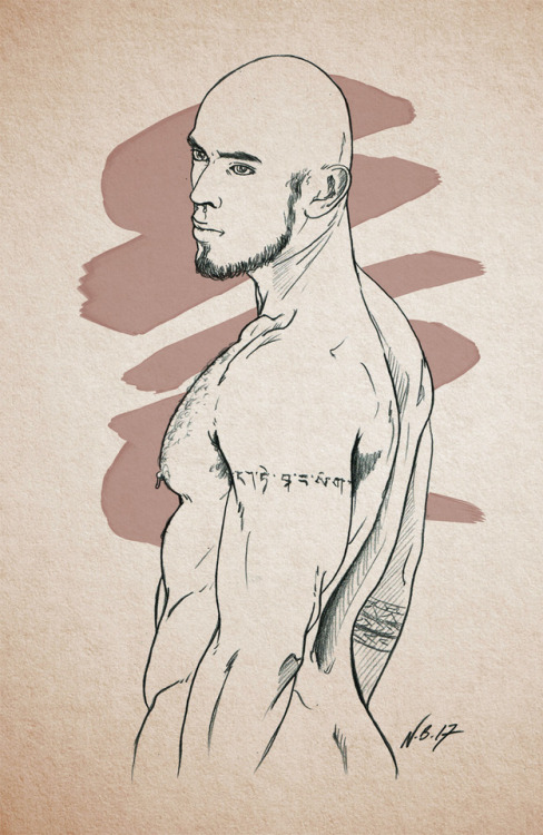 Portrait of the porn model, Louis Ricaute by myself
