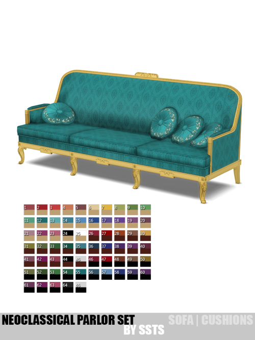 strangestorytellersims:strangestorytellersims: NEOCLASSICAL PARLOR SET by SSTS New meshes Base game 