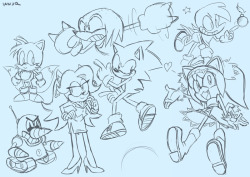 ianjq:  Sonic The Fighters sketches from