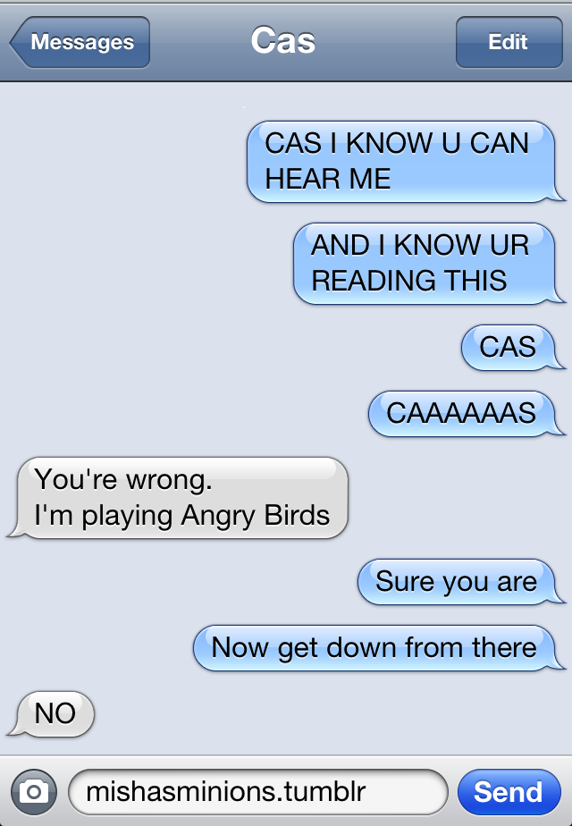 mishasminions:  TEXTS FROM CASIt’s Christmas and Cas doesn’t get it 