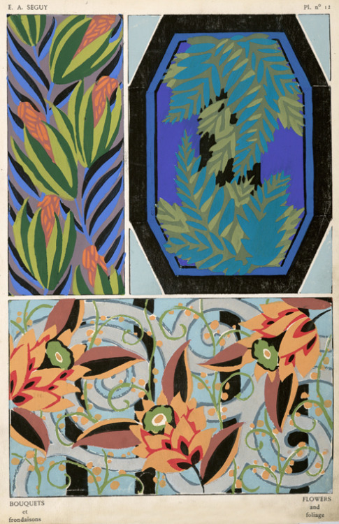 design-is-fine:E. A. Seguy, Bouquets et frondaisons, Flowers and foliage, 1925. Pochoir prints. © Ch
