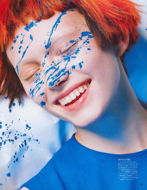 revorish: VOGUE Japan  “A Playground of Color” feat. Katherine Moore by Sophie Delaporte with makeup by Alice Ghendrih x the June 2016 Issue of Vogue Japan  Hair by Alessandro Rebecchi 