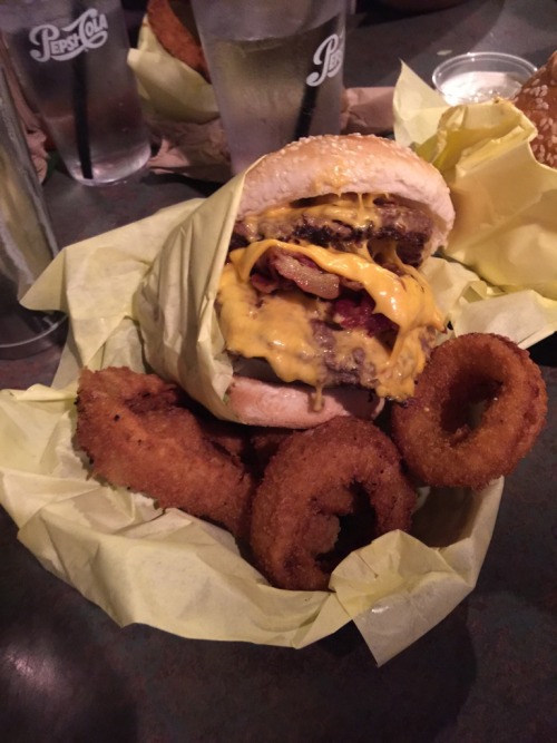 irontemple:  food-porn-diary:  Double Bacon Cheeseburger From Hodads in Ocean Beach, California. [3264x2448]  holy fuck