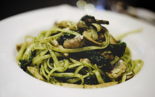 Garlic and Spinach Pasta (GF, Vegan)