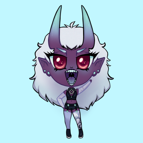 Cute chibi Roxy!!! I love her sm,, My oni-succubus hybrid babe!!