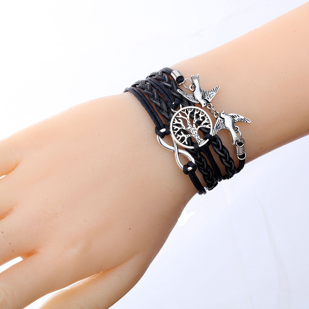 Leather bangle bracelet