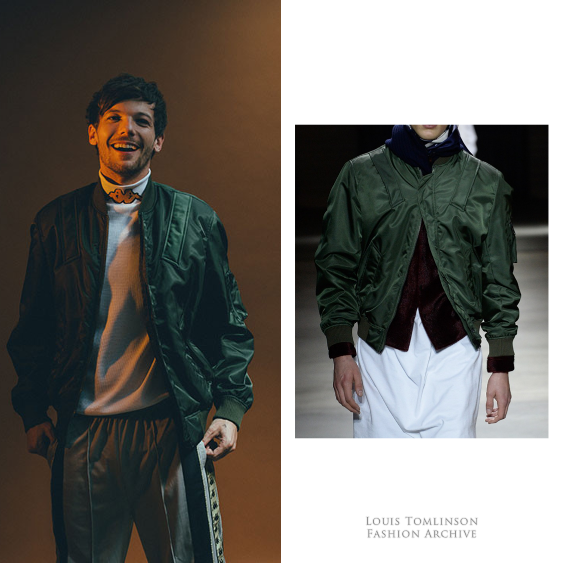 Louis Tomlinson Green Windbreaker Jacket - The Movie Fashion