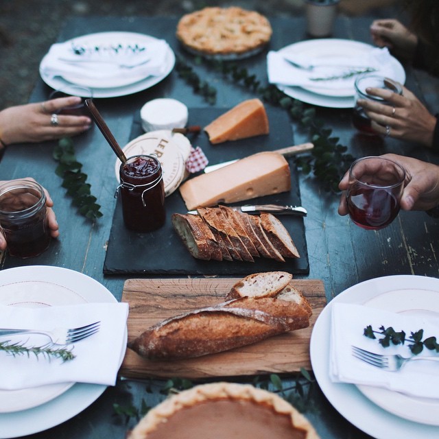 utmostcreative:  Bread, cheese, wine, and good people. (at 🎶 Josh Garrels | Bread