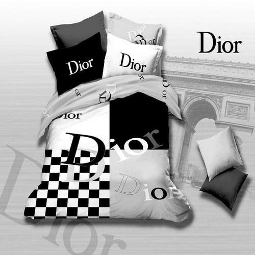 Dior Bedspread/Pillows + Dior Handbag Set