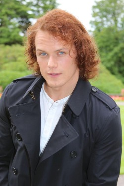 outlanderitaly:  New Photo of Sam Heughan from the Outlander press meeting at Gleneagles Hotel [Aug. 30] 