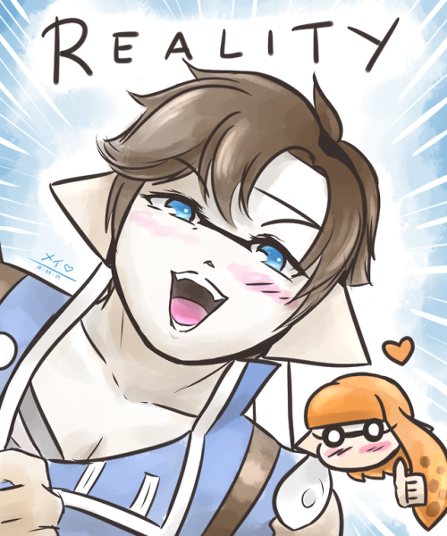 SSBU Richter And Cara (orange Inkling Girl)
