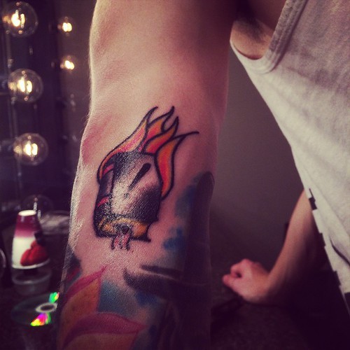 Freddie Mercury tattoo located on Brendon Uries wrist