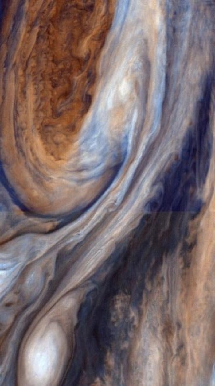 thedemon-hauntedworld:Enhanced-color composite of Jupiter, from the Voyager 1 spacecraft