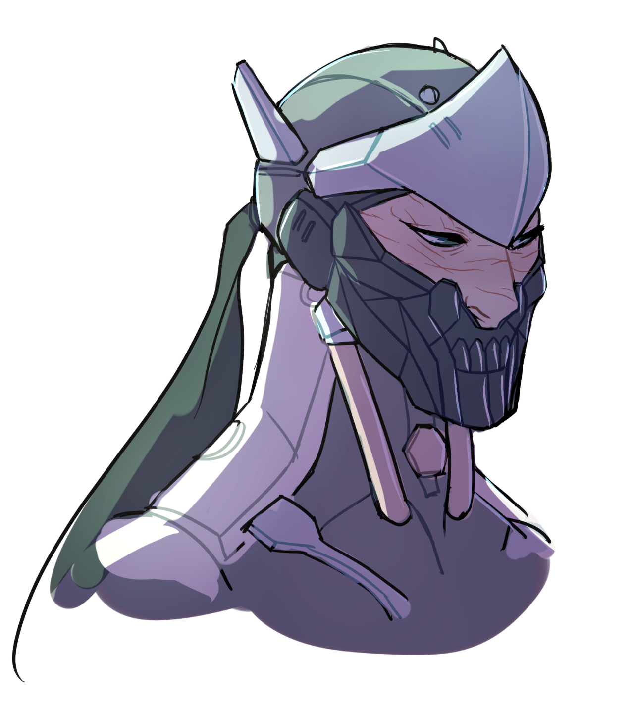 Overwatch Genji Without Mask Art
