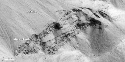 Columnar basalt: Mars versus EarthAlthough the columnar basalt of Devil’s tower in Wyoming on Earth 