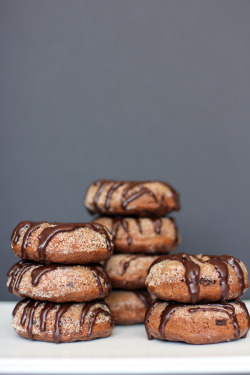 chocolateguru:  Triple Chocolate Snickerdoodle Donuts