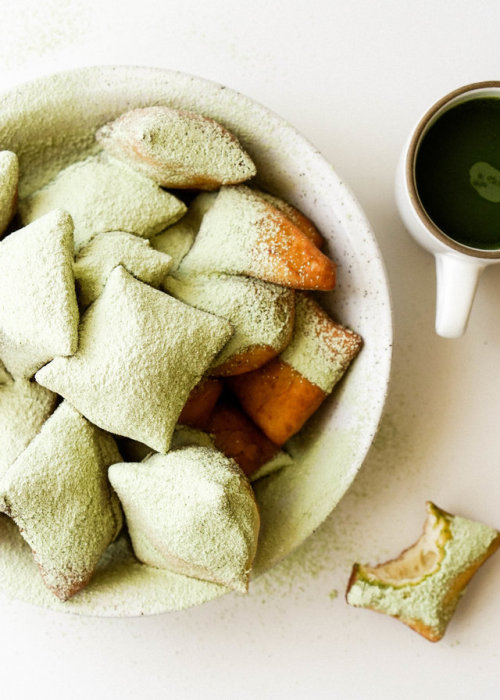 daily-deliciousness:Matcha beignets