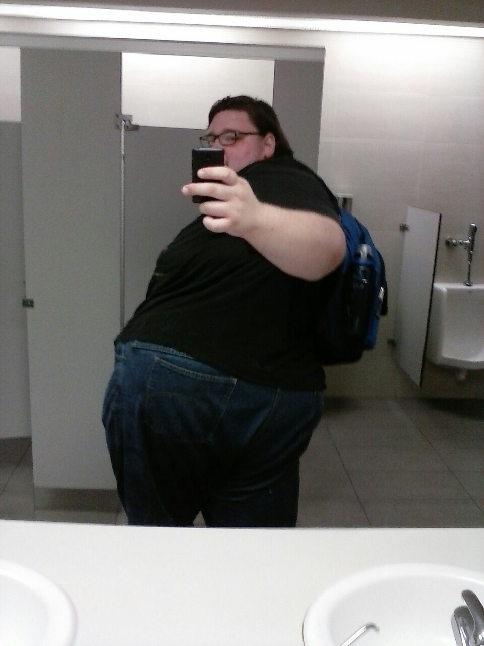 Bathroom selfies from the other day because I&rsquo;m a dork