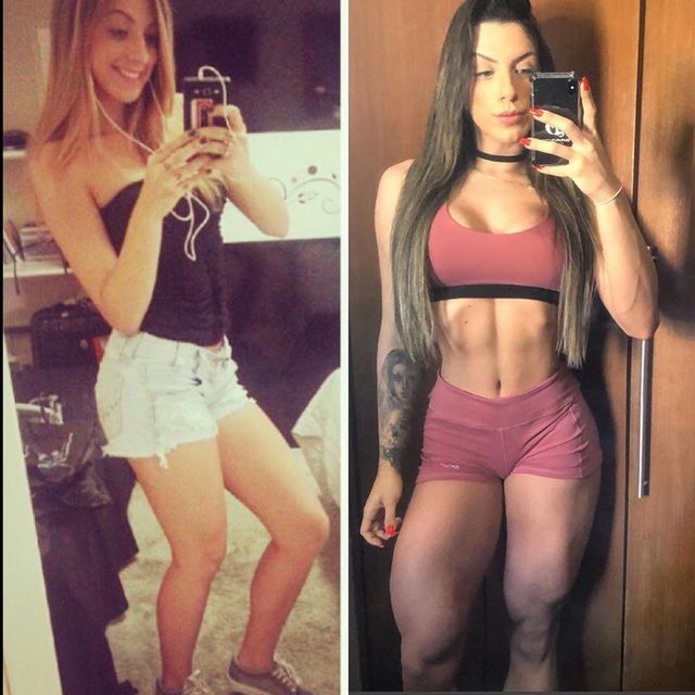 Before and after weight training #muscle#fitness#fbb#selfie#legs#quads#thighs#beauty#fitnessbeauty#femalemuscle#girlswithmuscle#girlswholift#hot#beforeandafter #before and after