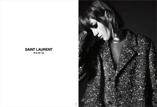 Saint Laurent. Ad campaign (part 1) FW1415Creative Director: Hedi SlimanePhotos: Hedi SlimaneModel: 