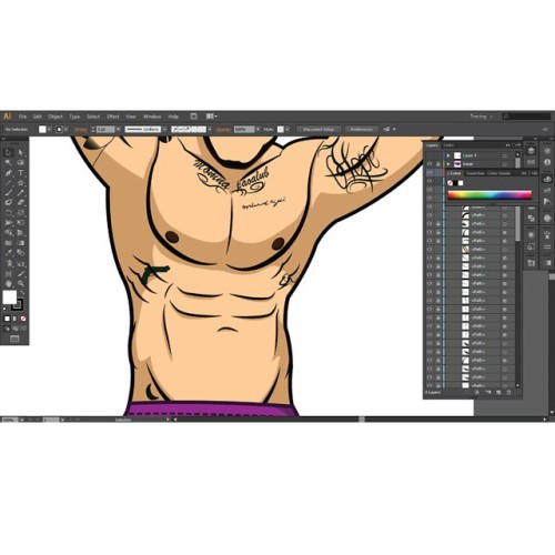 Do U Know Who This #adobeillustrator #lineart #linebody #tattoo #tatootrace #draw #gym #body