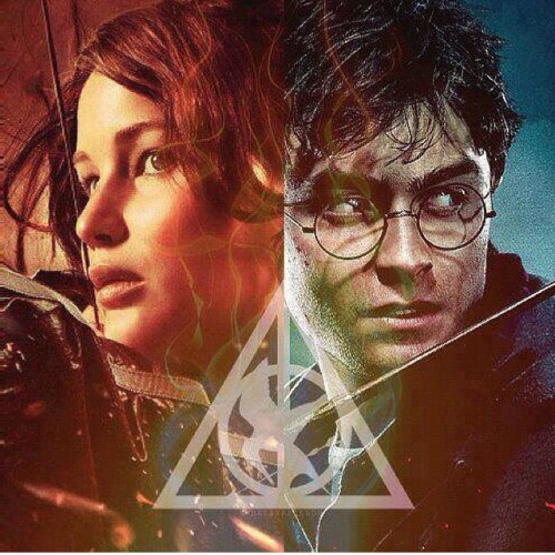 The Deathly Mockingjay! #harrypotter #ronweasly #hermionegranger #thedeathlyhallows #thehungergames 