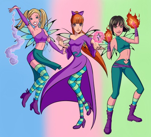 aviehudson: Me and a friend have done a crossover with W.i.t.c.h. and Powerpuff Girls and these are 