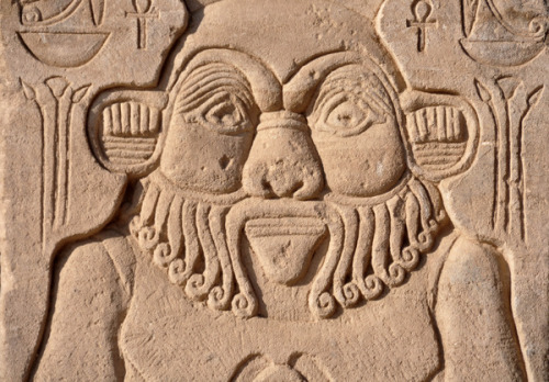 Fragment of a relief depicting Bes, protector of households and mothers, the dwarf god of childbirth