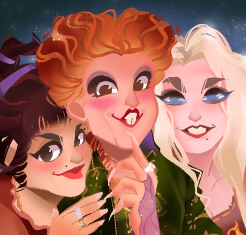 debbie503art:Happy Spooky Season, everyone!! Hocus Pocus here~ ❤️If you Want any commission, please 