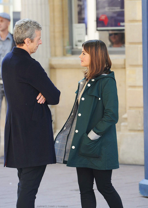 amywiliams:  Peter & Jenna on set - Doctor Who series 8 - July 17, 2014 