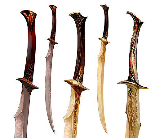 edhellin:Elven weapons - The Hobbit concept art